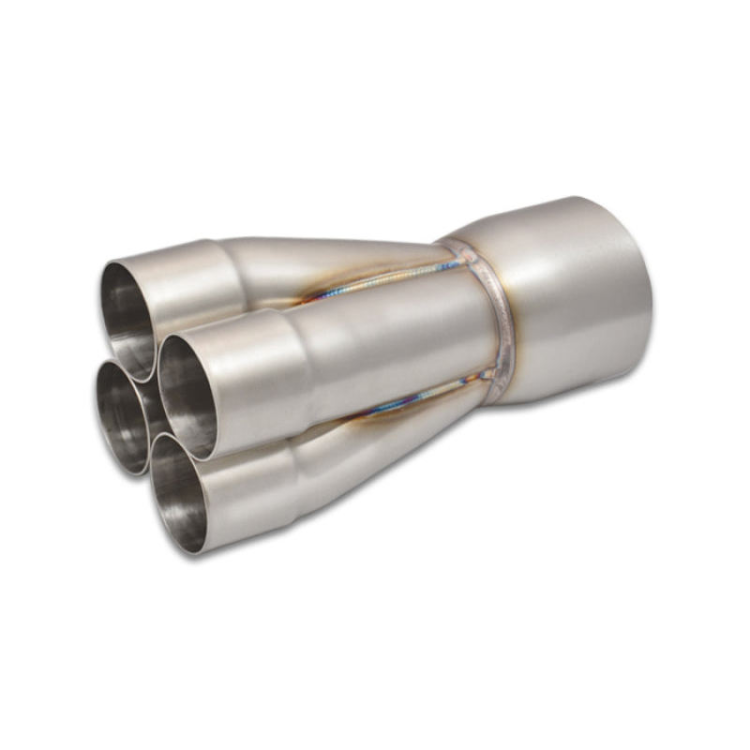4-1 Stainless Steel Merge Collectors - 1-3/4in Inlet Slipover ID 3in Merge Outlet OD Full-size customization