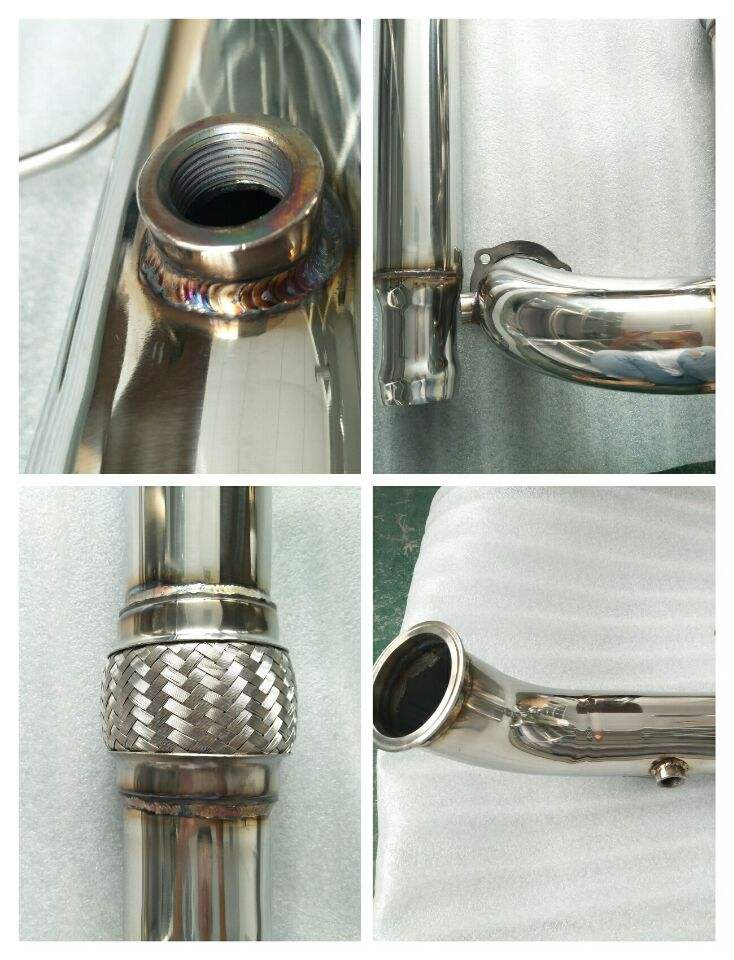 Factory 3" (76mm) 304 Stainless Steel Downpipe with High-Flow Catalytic Converter for SAAB 900 & 9-3