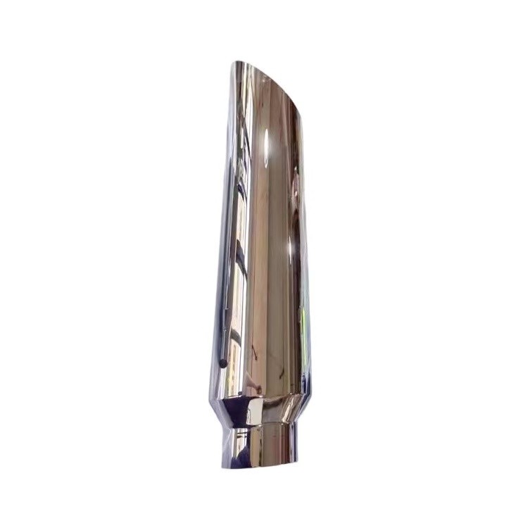 Stainless Steel Exhaust Tip Exhaust Stack Universal Angle Cut 5 Inch Chrome Exhaust Tip Automotive Replacement Part