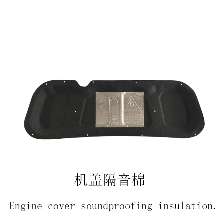 Roof lining, spare tire cover panel, hood lining, underbody protection panel, engine cover soundproofing material.