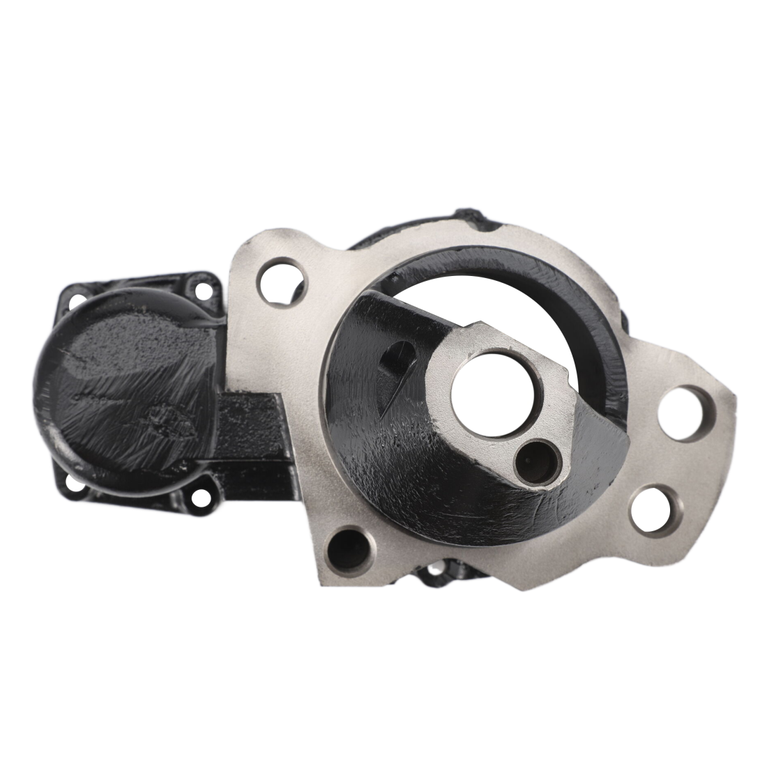 Starter motor and alternator end cover